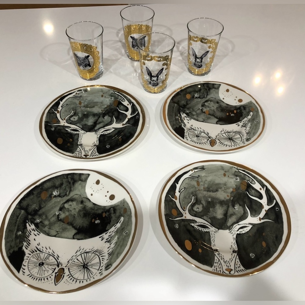 Anthropologie Stoneware set for 4